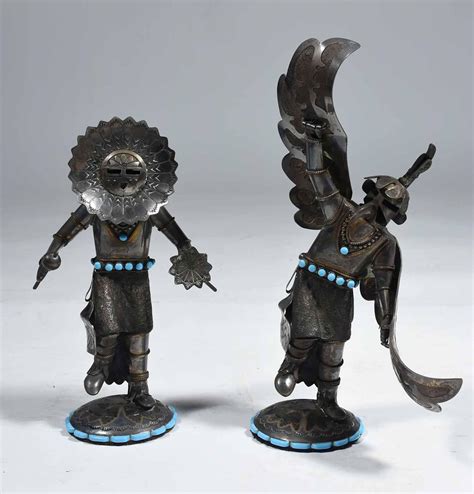 Sold Price Two Wilford Begay Navajo Silver Kachina Figures February 5 0121 1000 Am Est