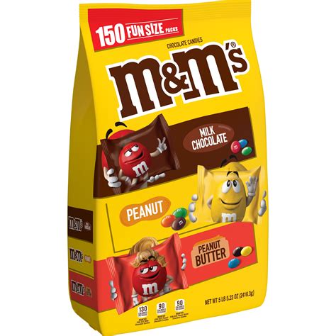 Mandms Fun Size Milk Chocolate Candy Variety Pack 8523 Oz 150 Ct