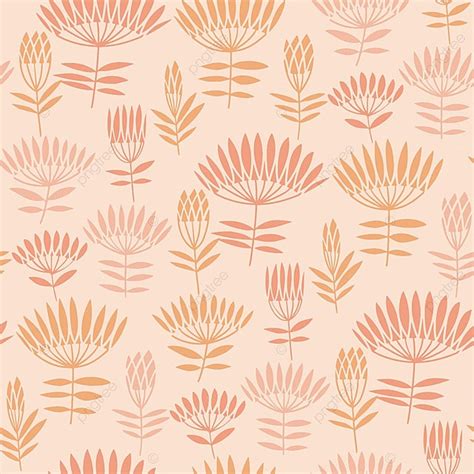 Elegant Nude Color Abstract Flower Seamless Pattern Background
