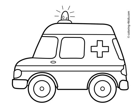 Printable Ambulance Coloring Pages