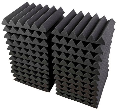 Bookishbunny 24 Pks Acoustic Foam Tiles Wall Record Studio Sound Proof
