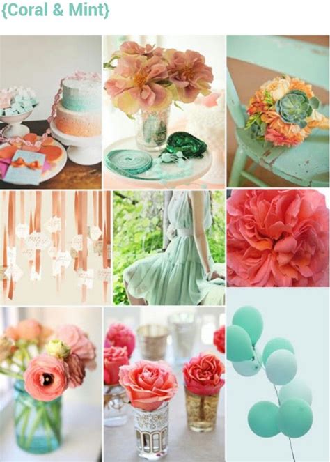 Wedding Colors Mint And Coral Mint Green Bridal Shower Mint Wedding