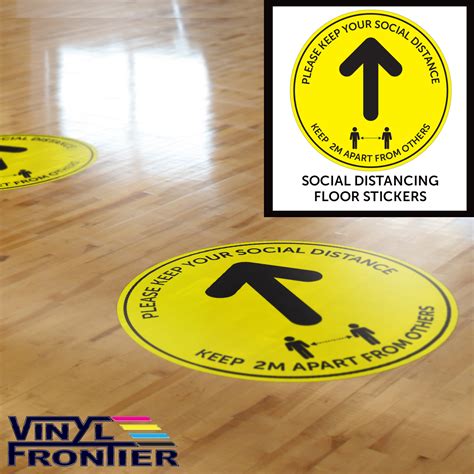 Social Distancing Directional Arrows Floor Stickers Vinyl Frontier