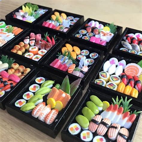 5pcsminiature Japanese Sushiminiature Sushi Setminiature Japanese