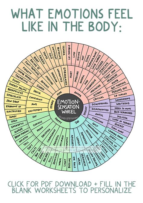 Emotion sensation feeling wheel