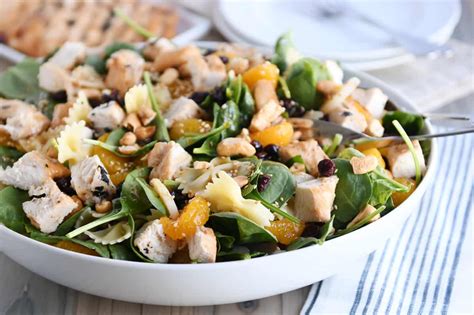 Cook pasta in a pot of boiling water and 2 tablespoons salt until al dente, drain and set aside. Mandarin Spinach Bowtie Pasta Salad with Teriyaki Dressing ...