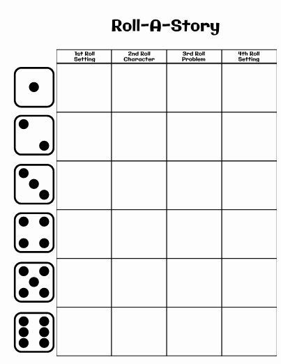 Dice Template Pdf New Editable Roll A Story Classroom Writing
