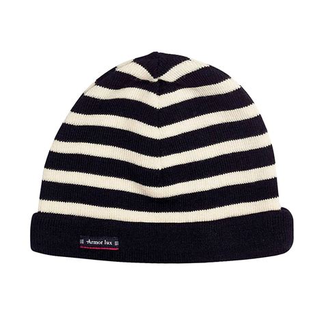 Striped Beanie Black White Size 0 Armor Lux Touch Of Modern