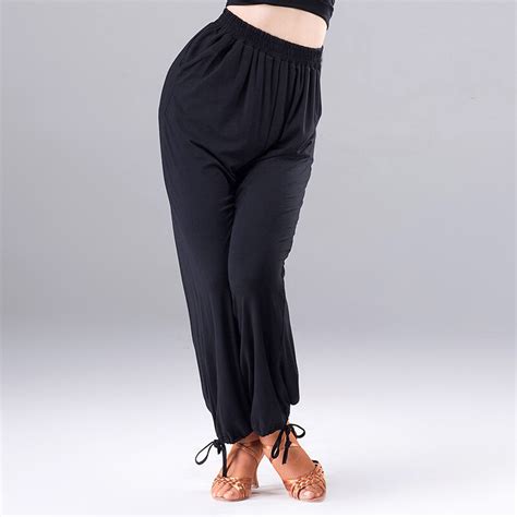 Latin Dance Pants Female Adult High Quality Loose Dancing Trousers Ballroom Dance Practice Or