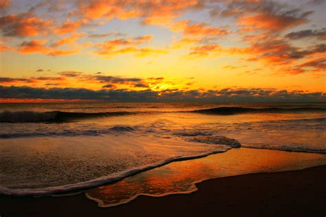 Sunrise Waves Sea Ocean Wave Bright Sky Beautiful View Free Image Download