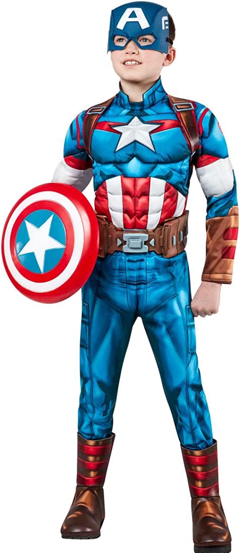 Marvel Deluxe Captain America Costume Includes Padded