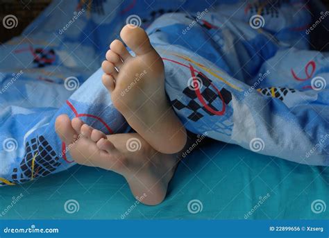 Female Feet In Bed Stock Photography CartoonDealer Com