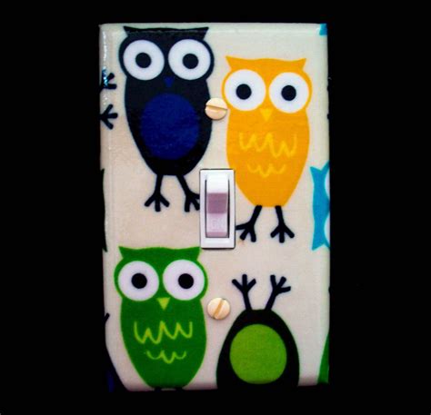 Owls Light Switch Plate Cover Cute Owls On By Cathyscraftycovers 800