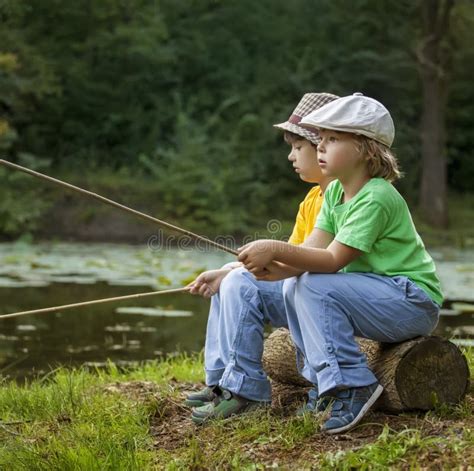 160 Two Boys Fishing Pond Stock Photos Free And Royalty Free Stock