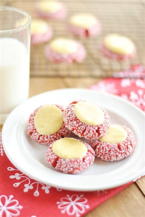 Red Velvet Cream Cheese Thumbprints Recipe Something Swanky