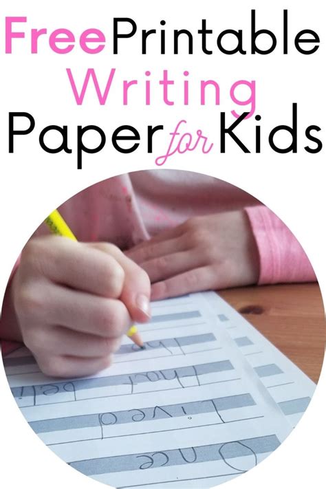 Free Printable Kindergarten Writing Paper Industriousmom