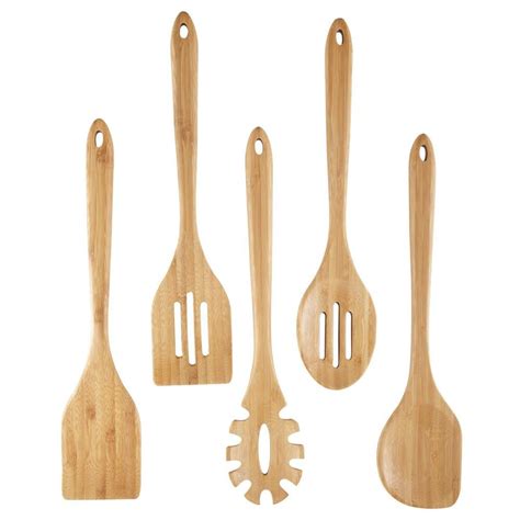 Wholesale 5 Piece Bamboo Kitchen Utensil Set Accessories Kitchen Tools