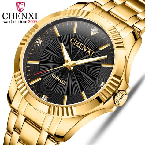Chenxi Brand Famous Noble Gentlmen Watch Classic Luxury Gold Stainless