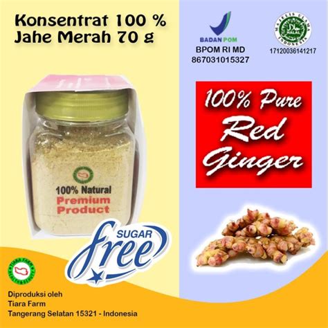 Jual Extract Ekstrak Pure Murni Jahe Merah 70 G Gogomix Tiara Farm