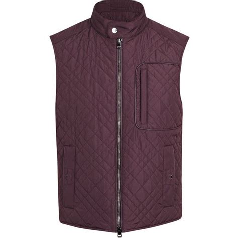 Pal Zileri Burgundy Quilted Shell Gilet Mxn Liked On Polyvore