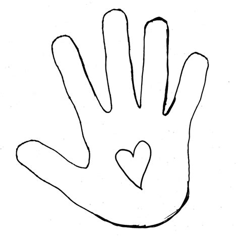 Hand Print Templates Clipart Free To Use Clip Art Resource Clipart