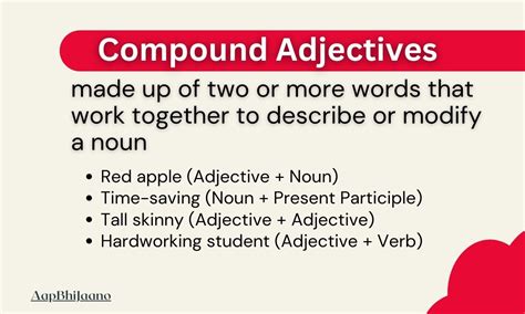 Compound Adjectives Examples Design Talk