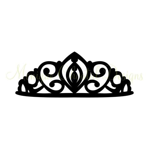 Tiara Outline Clipart Clipart Suggest Silhouette Cameo Disney