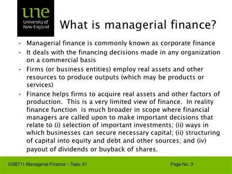 Gsb711 Lecture Note 01 Introduction To Managerial Finance