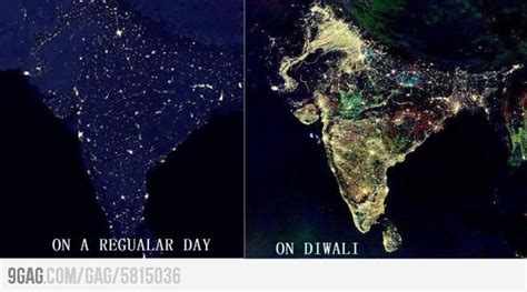 Satellite Image Of India During Diwali India Facts Diwali Satellite