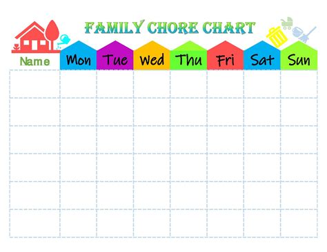 Family Chore Chart Free Printable