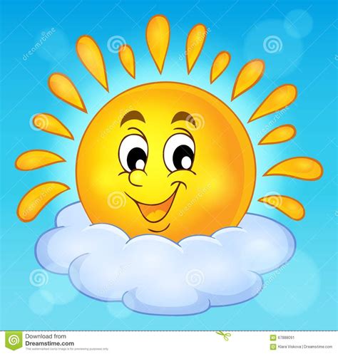 Cheerful Sun Theme Image 2 Stock Vector Illustration Of Artwork 67888091