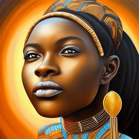 African Queen Detailed Facial Features · Creative Fabrica