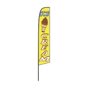 Ice Cream Yellow Swooper Flag X Action Advertising And Flags Inc