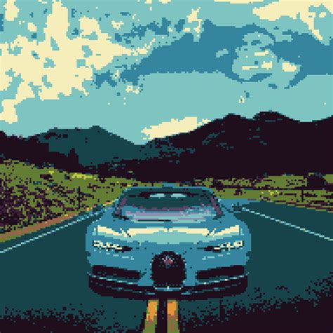 Bugatti Chiron Pixel Cars Cars Pixel Art Opensea