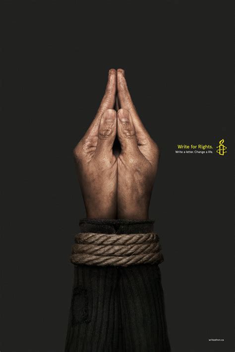 Amnesty International Write For Rights Print Advertising Design