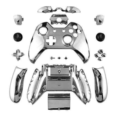 Chrome Silver Full Housing Shell Mod Parts For Xbox One Controller W3