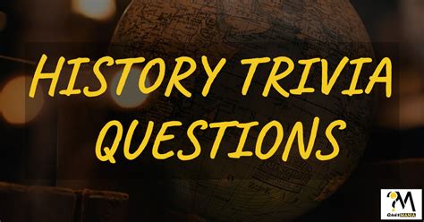 World History Trivia Questions And Answers History Trivia Quiz