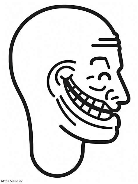 Trollface 3 Coloring Page