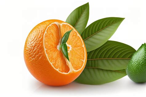 Premium Ai Image Orange Tangerine Or Clementine Fruit Sliced In Half