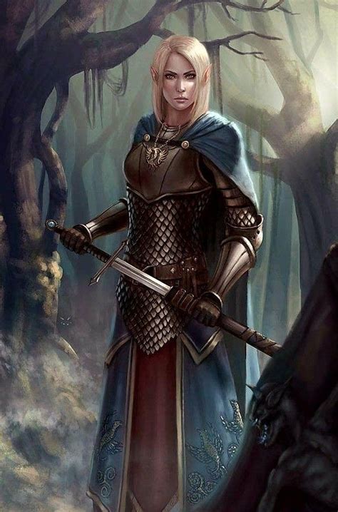 Pin By Iseliandir On Portraits Warrior Woman Female Elf Silvan Elves