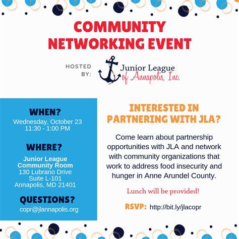 Community Networking Event Junior League Of Annapolis