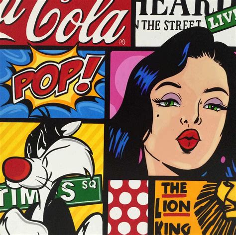 An Image Of Pop Art On The Side Of A Building