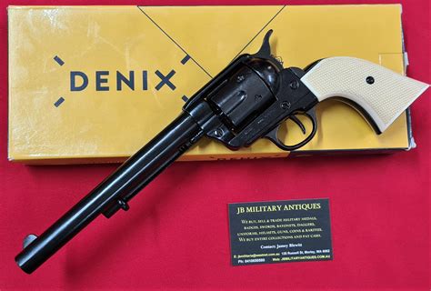 Denix Replica Gun 1873 Us Eagle Colt Peace Maker Revolver Pistol Jb