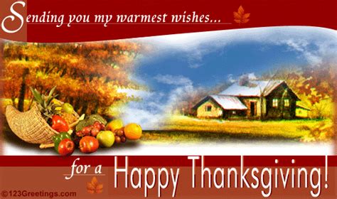 My Warmest Wishes On Thanksgiving Free Happy Thanksgiving Ecards