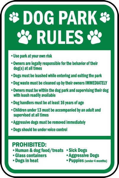 Dog Park Rules Sign Claim Your 10 Discount