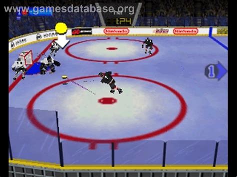 Wayne Gretzkys 3d Hockey 98 Nintendo N64 Artwork In Game