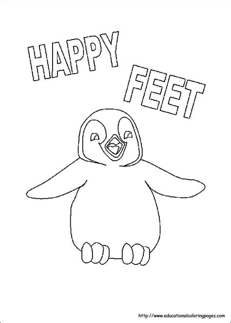 happy feet coloring pages educational fun kids coloring pages  preschool skills worksheets