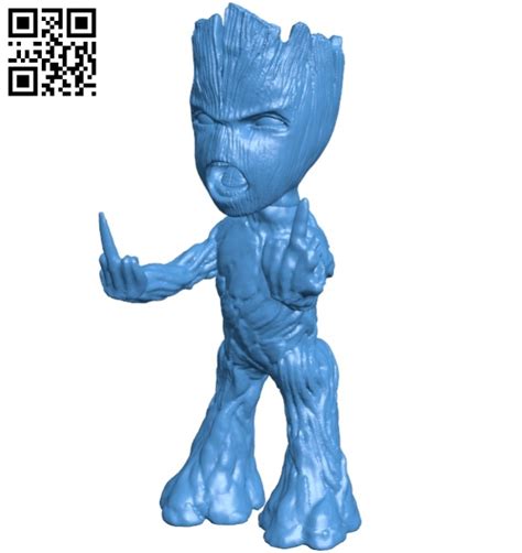 Mr Angry Groot B005044 File Stl Free Download 3d Model For Cnc And 3d