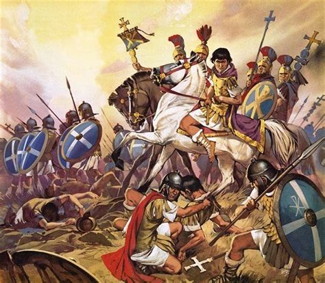 Constantine At The Battle Of The Milvian Bridge 312 Ad Art And