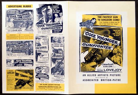 Cole Younger Gunfighter Rare Film Posters